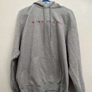 Harry Styles Treat People With Kindness Rainbow Embroidered Hoodie Size Large